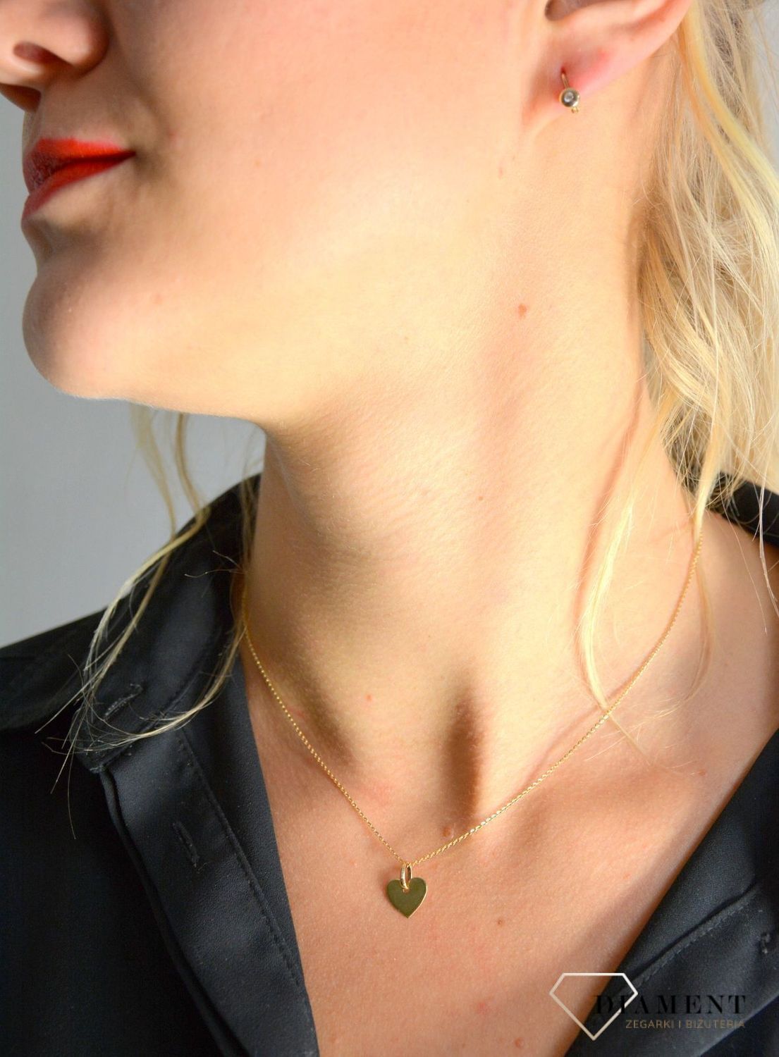 Złota zawieszka 585 blaszka serce DIA-ZAW-0358-585.jpg