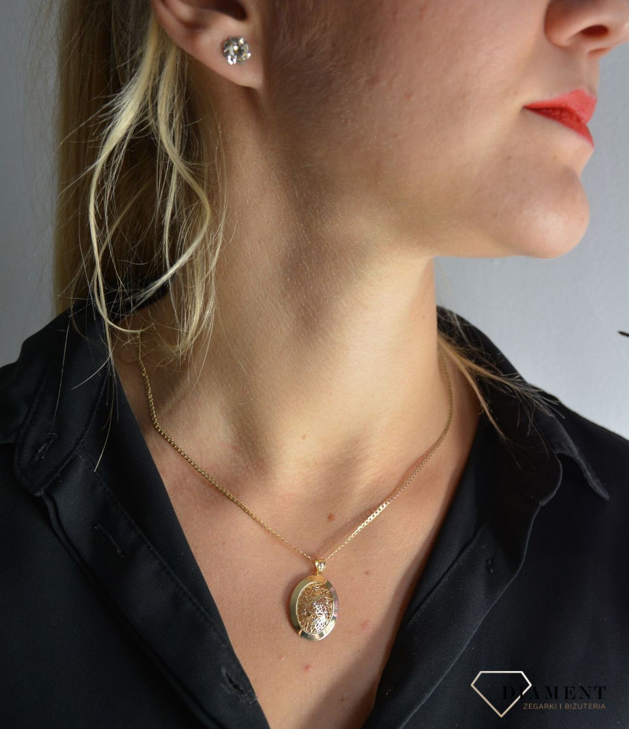 Złota zawieszka 585 owal ażurowy środek DIA-ZAW-0361-585.jpg