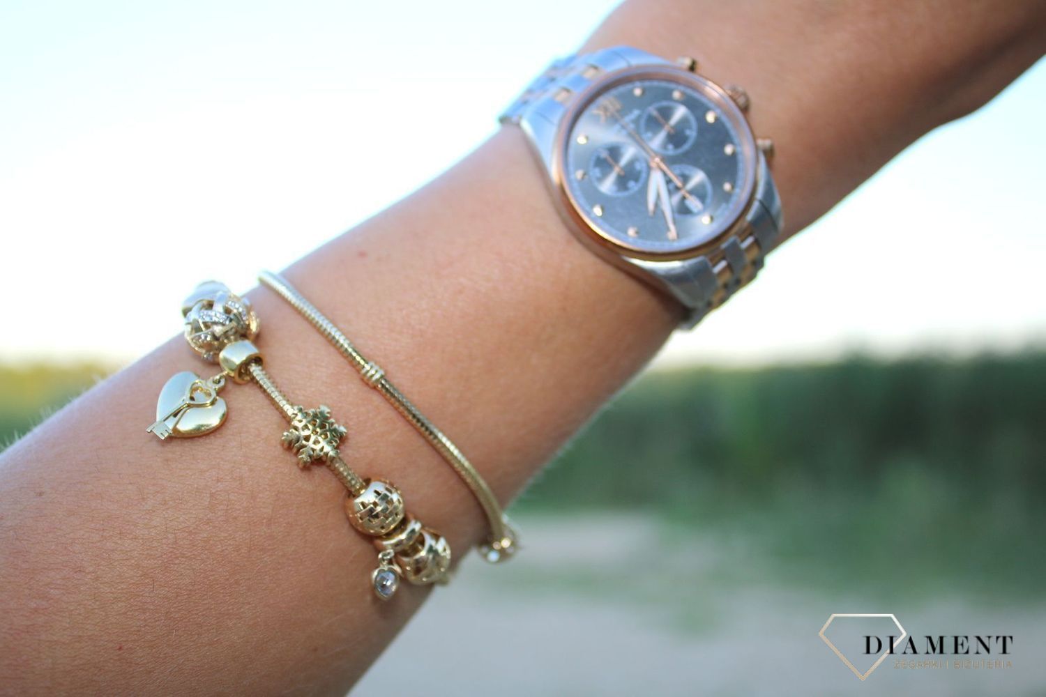 Złota zawieszka charms do bransoletki 585 DIA-ZAW-0386-585.jpg