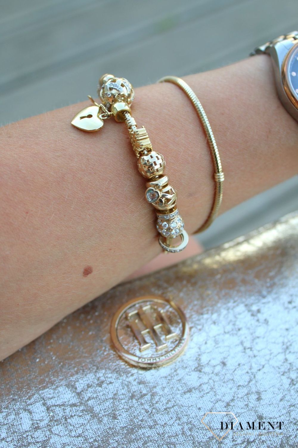 Złota zawieszka charms do bransoletki 585 DIA-ZAW-0386-585.jpg