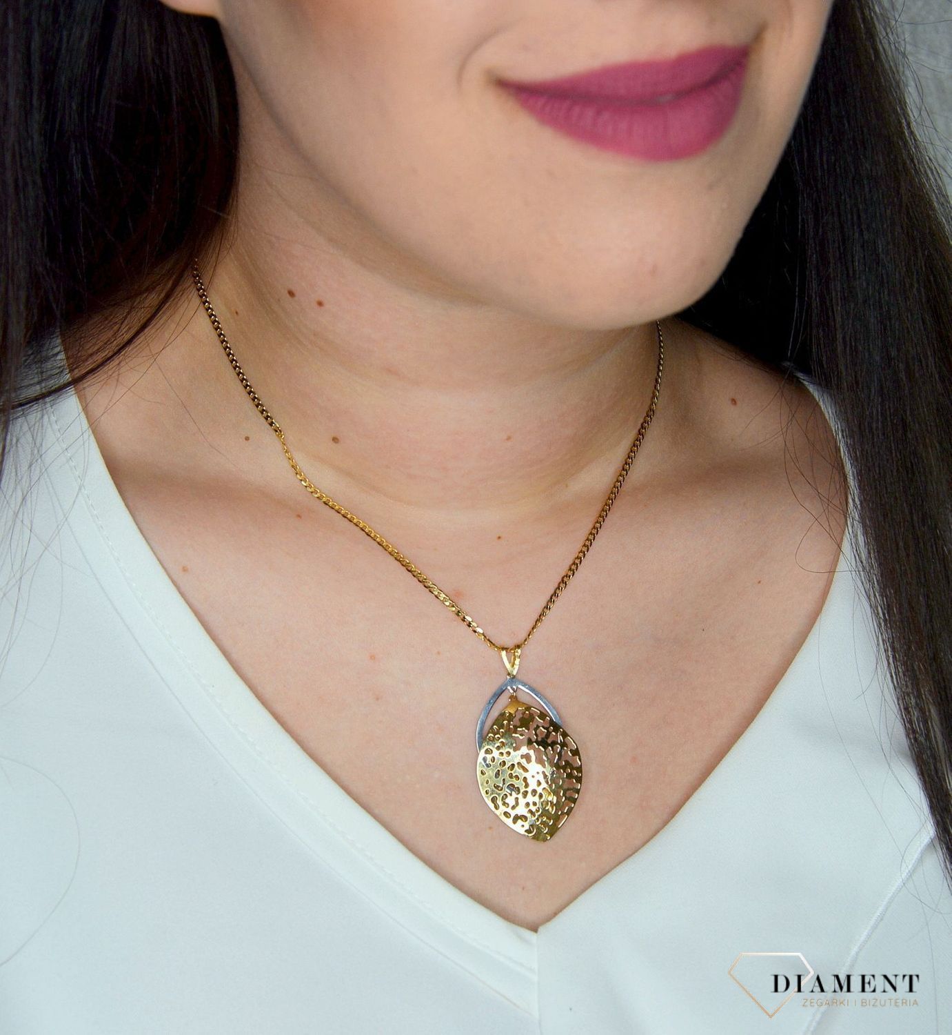 Złota zawieszka 585 romb ażurowy DIA-ZAW-0436-585.jpg