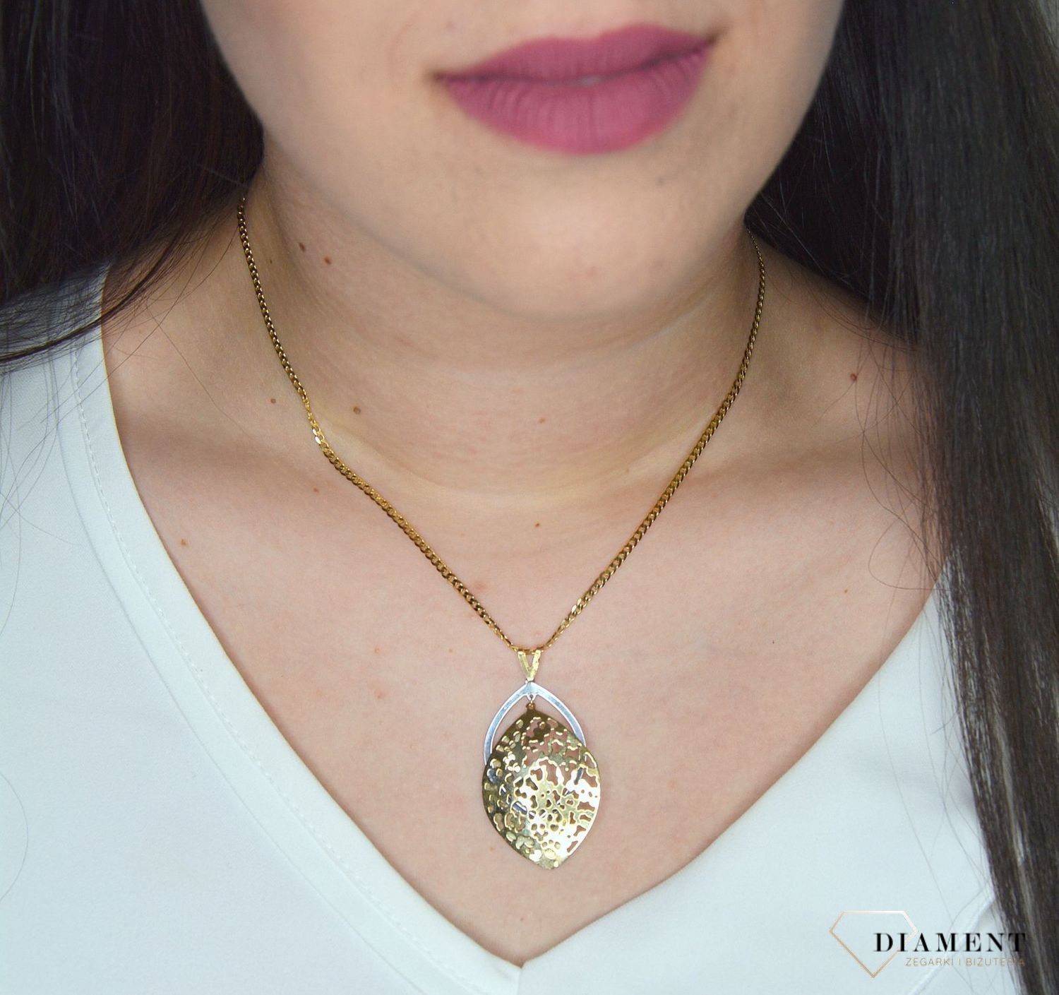 Złota zawieszka 585 romb ażurowy DIA-ZAW-0436-585.jpg