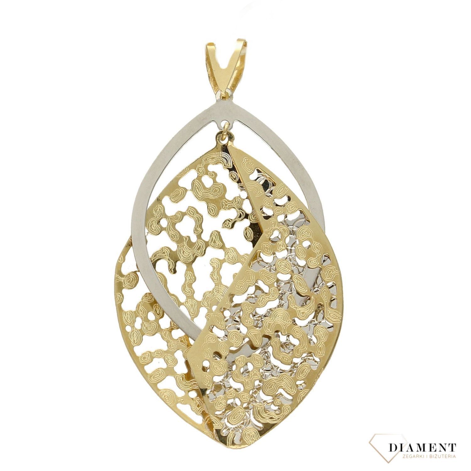 Złota zawieszka 585 romb ażurowy DIA-ZAW-0436-585.jpg