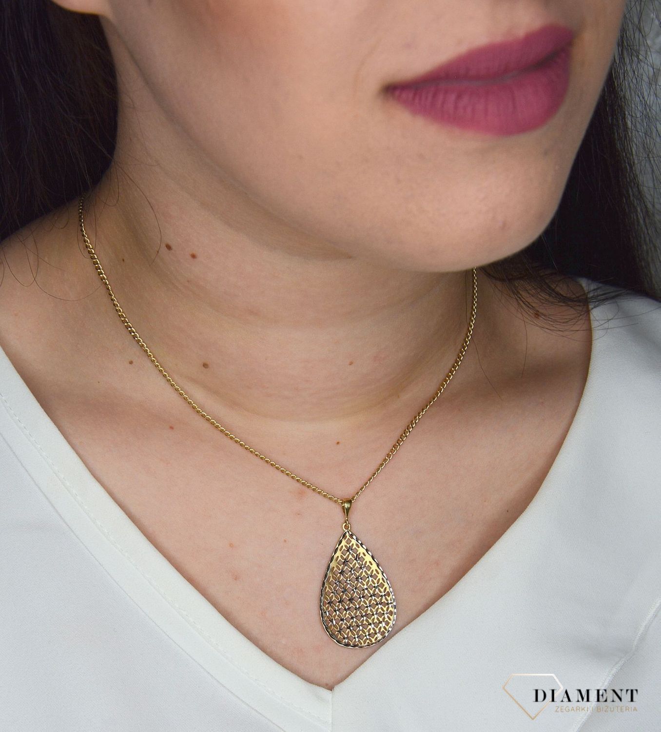 Złota zawieszka 585 łezka ażurowa DIA-ZAW-0443-585.jpg