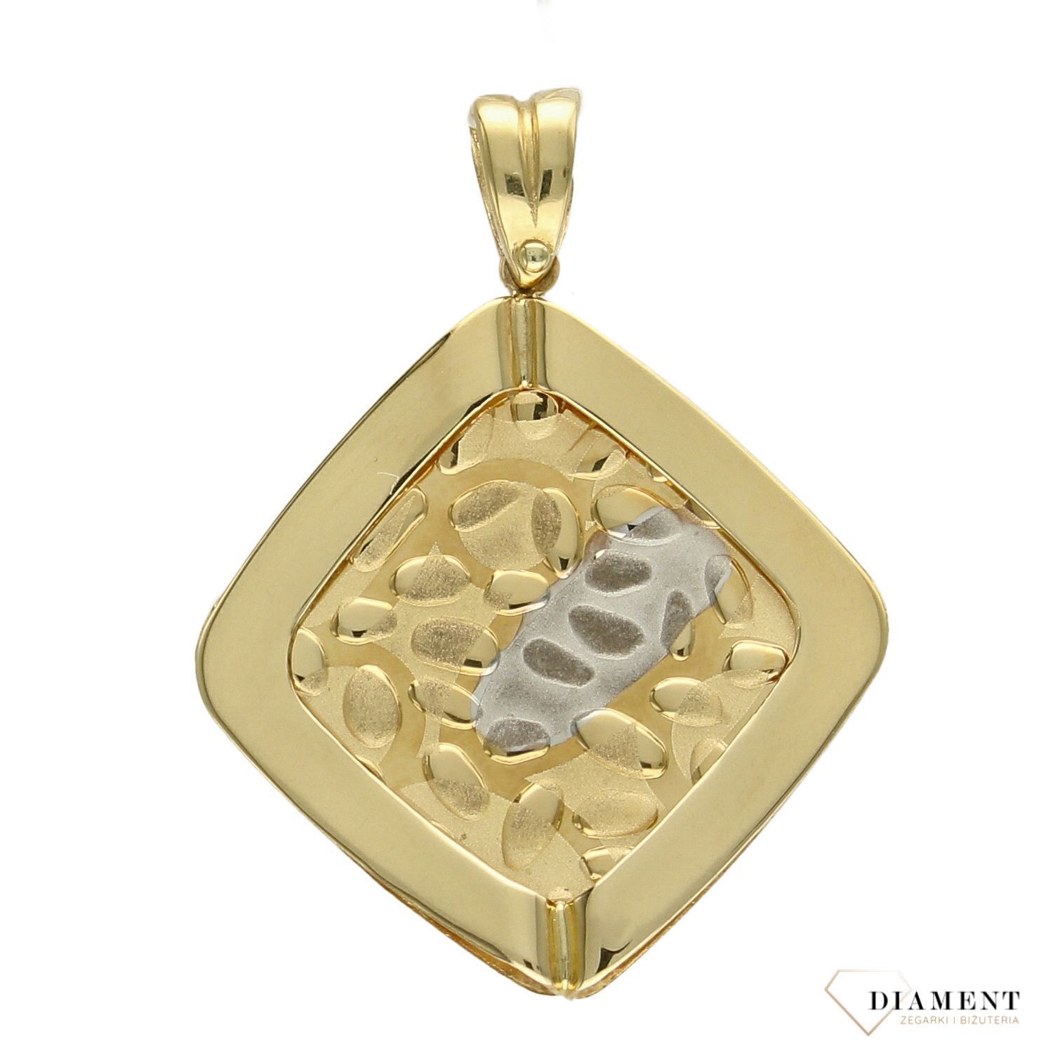 Złota zawieszka 585 mały romb DIA-ZAW-0444-585.jpg