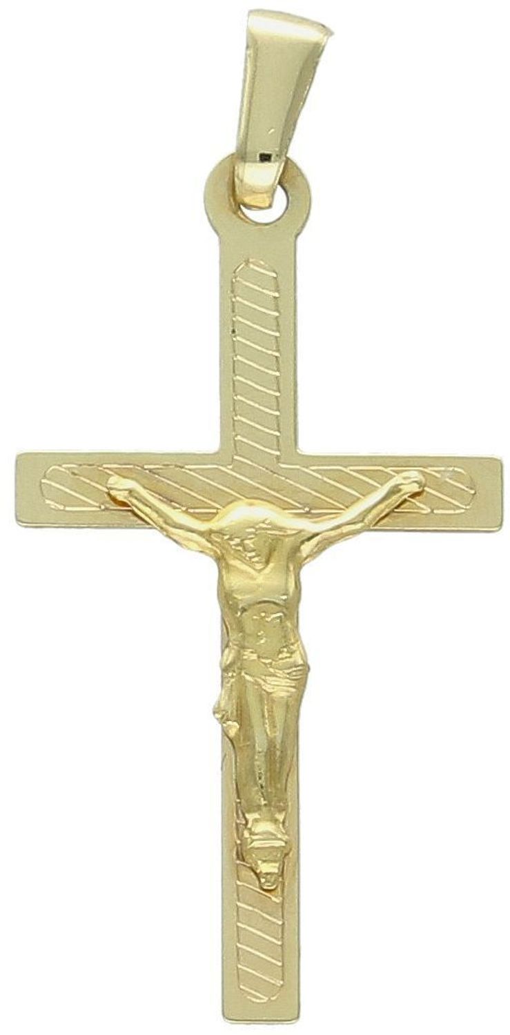 Złoty Krzyżyk z Jezusem – Zawieszka 585  Prezent na Komunię główne.jpg