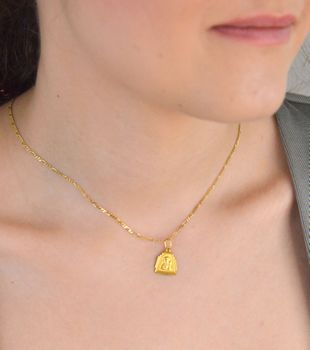 Zawieszka złota medalik Matka Boska Częstochowska pr 585, DIA-ZAW-0528-585 Złoty wisiorek medalik, wykonany z żółtego złota. Biżuteria sakralna. Wisiorek wykonany z największą starannością (2).JPG