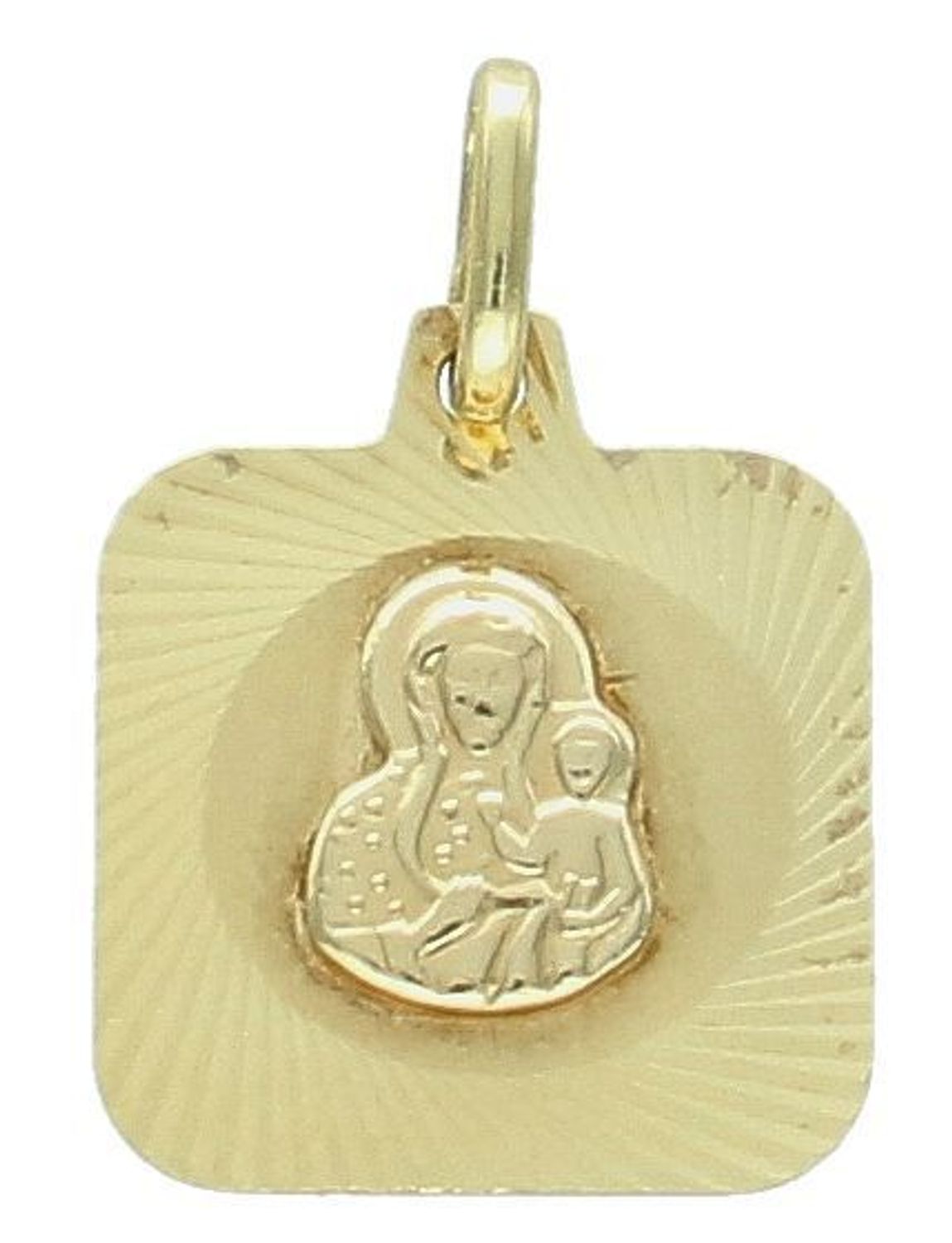 Zawieszka złota medalik Matka Boska z dzieciątkiem pr 585, DIA-ZAW-0529-585 Złoty wisiorek medalik, wykonany z żółtego złota. Biżuteria sakralna. Wisiorek wykonany z największą1.jpg