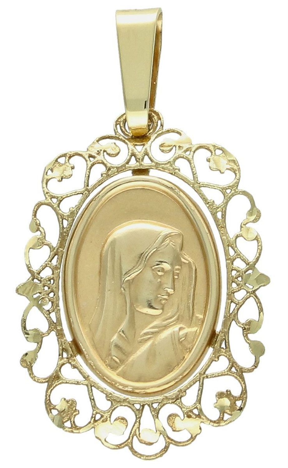 Zawieszka złota medalik Matka Boska Bolesna 585 DIA-ZAW-0548-585.  Złoty medalik to wyjątkowa pamiątka na lata. Medalik dla dziecka. Medalik na chrzest. Medalik złoty na komunię.  Medalik 1.jpg