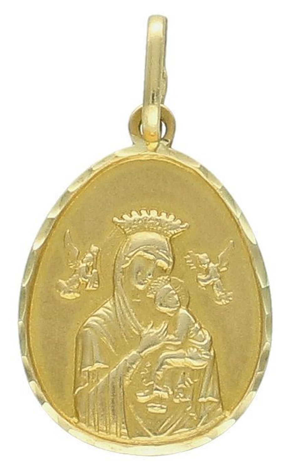 Złota zawieszka 585 medalik Matka Boska Nieustającej Pomocy DIA-ZAW-0557-585 Piękny medalik o bogatej symbolice religijnej. Religijną biżuterię 1.jpg