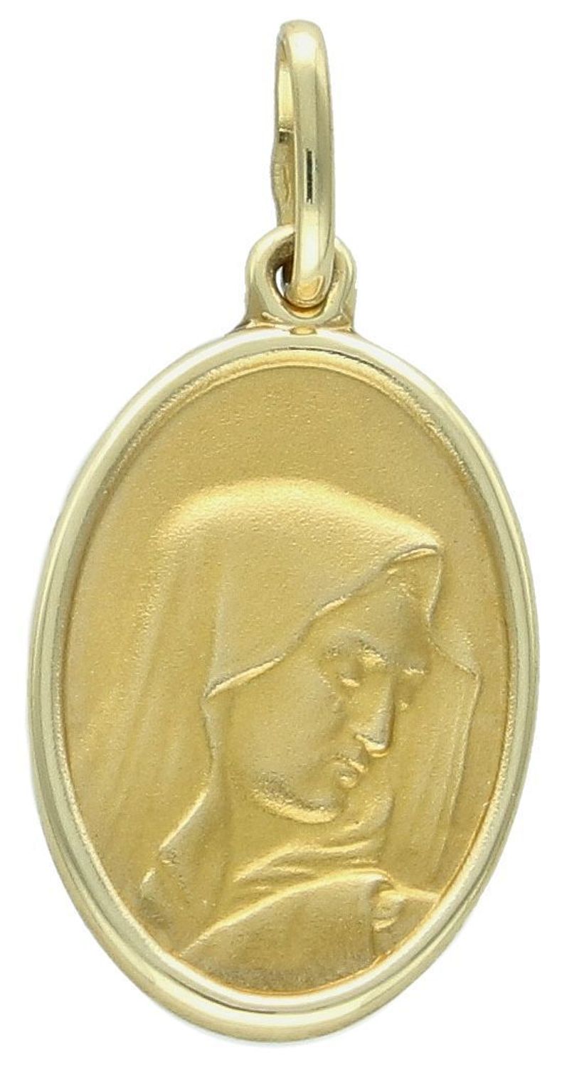 Zawieszka złota medalik Matka Boska Bolesna 585 DIA-ZAW-0562-585. Złoty medalik to wyjątkowa pamiątka na lata. Medalik dla dziecka. Medalik na chrzest. Medalik złoty na komunię.  Medalik męski.1.jpg