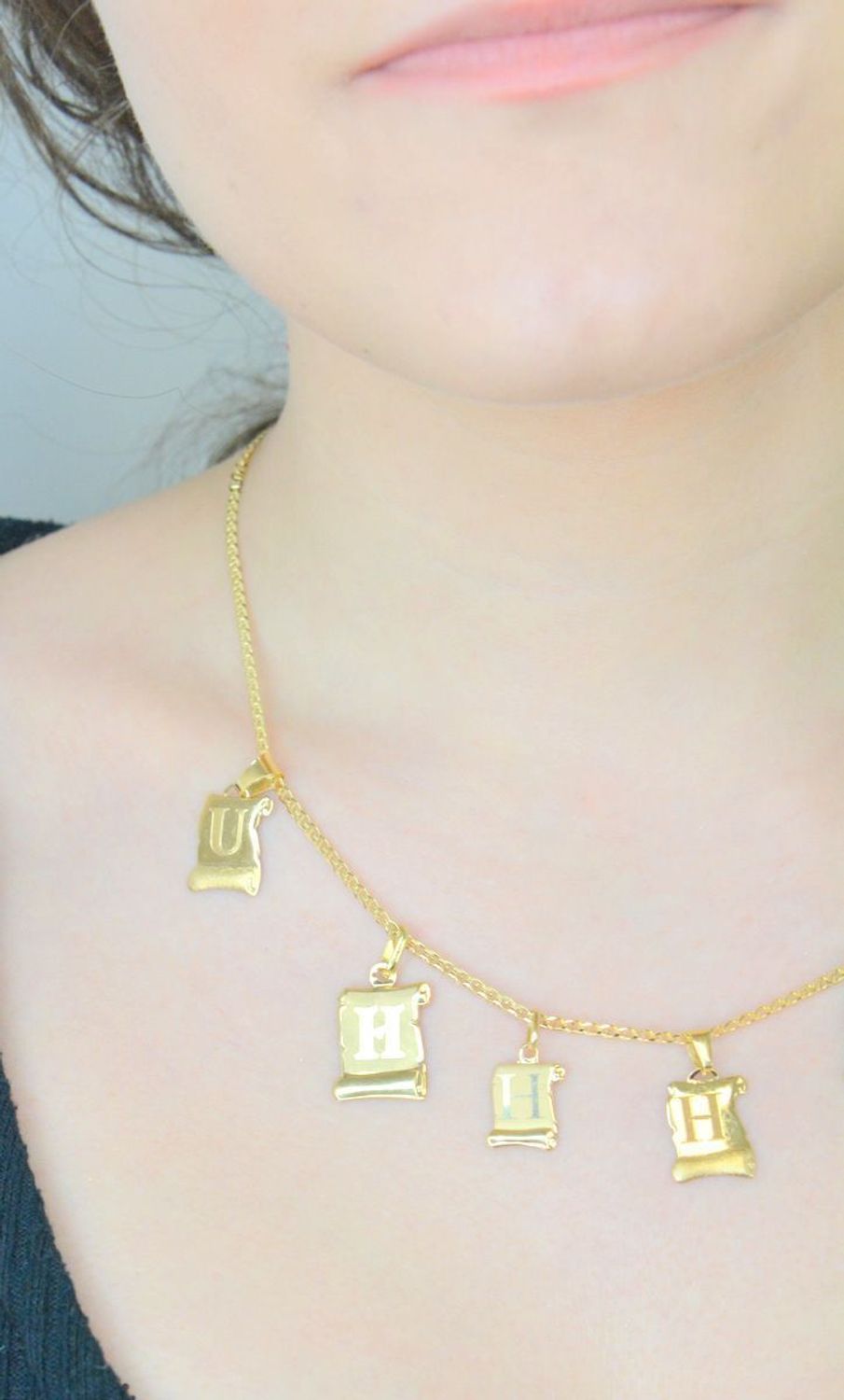 Zawieszka złota Papirus Literka H złota litera H pr 585 DIA-ZAW-0574-585. Zawieszka złota na prezent. Z (2).jpg