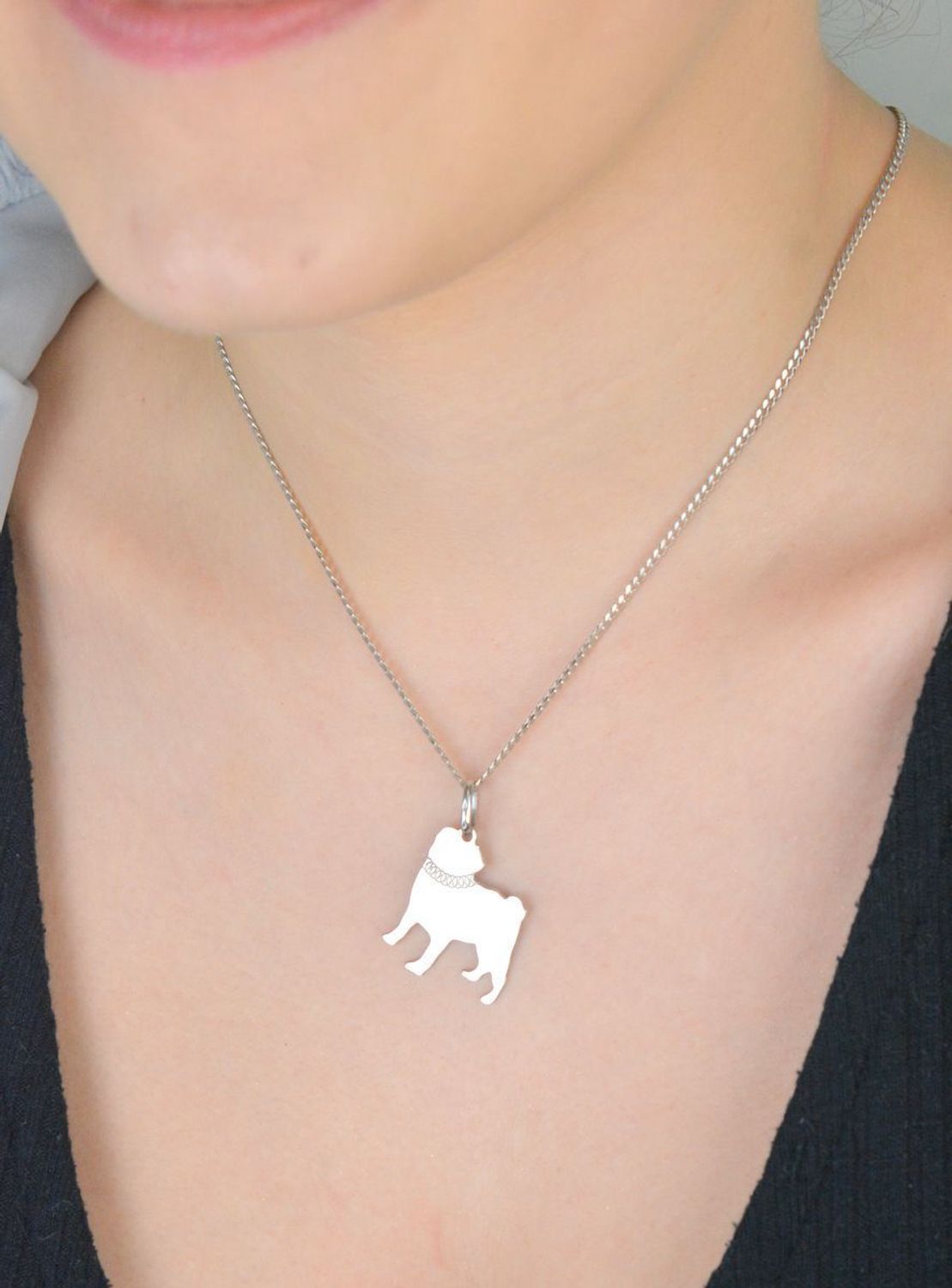 Zawieszka srebrna piesek próba 925, DIA-ZAW-0804-925.jpg