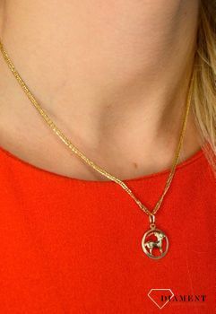 Złota zawieszka 585 znak zodiaku Koziorożec DIA-ZAW-0811-585 💎 Złota zawieszka ze znakiem zodiaku Koziorożcem 💎 (3).JPG