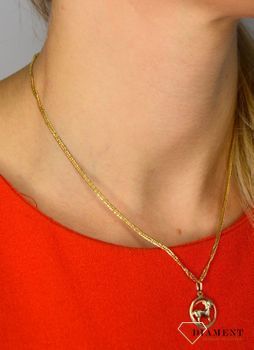 Złota zawieszka 585 znak zodiaku Koziorożec DIA-ZAW-0811-585 💎 Złota zawieszka ze znakiem zodiaku Koziorożcem 💎 (4).JPG