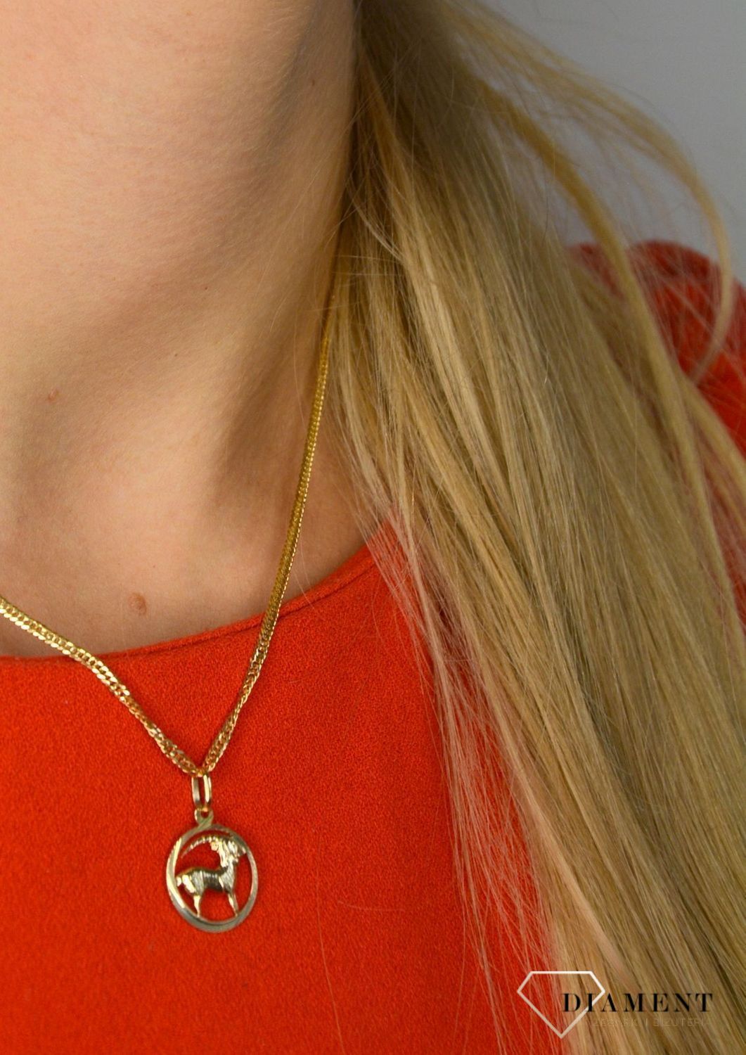 Złota zawieszka 585 znak zodiaku Koziorożec DIA-ZAW-0811-585.jpg