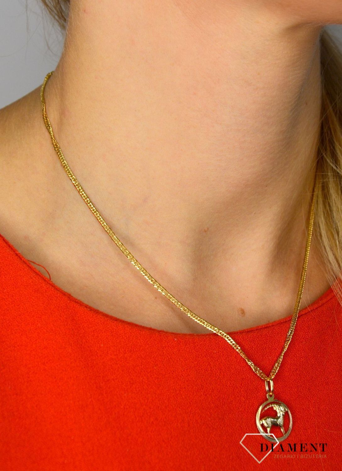 Złota zawieszka 585 znak zodiaku Koziorożec DIA-ZAW-0811-585.jpg