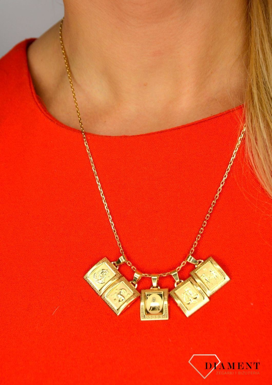 Złota zawieszka 585 Znaki zodiaku Koziorożec DIA-ZAW-0813-585.jpg