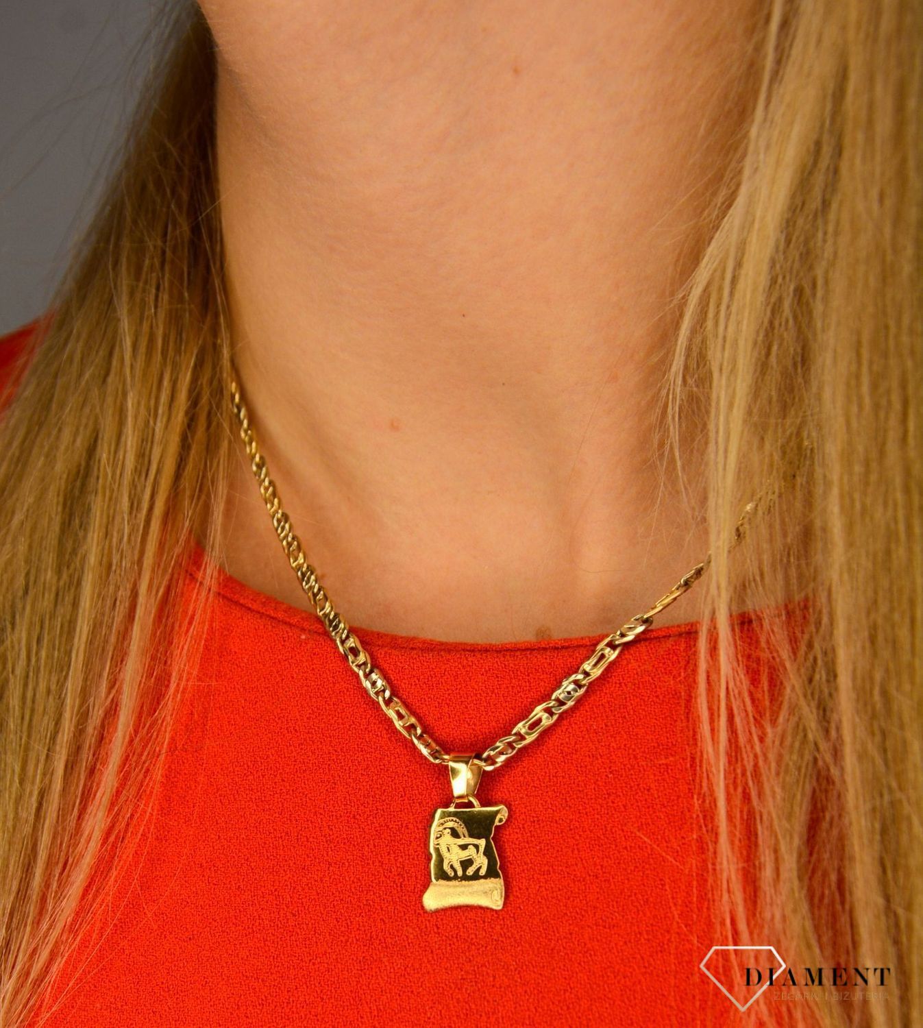 Zawieszka złoty znaki zodiaku koziorożec DIA-ZAW-0814-585.jpg