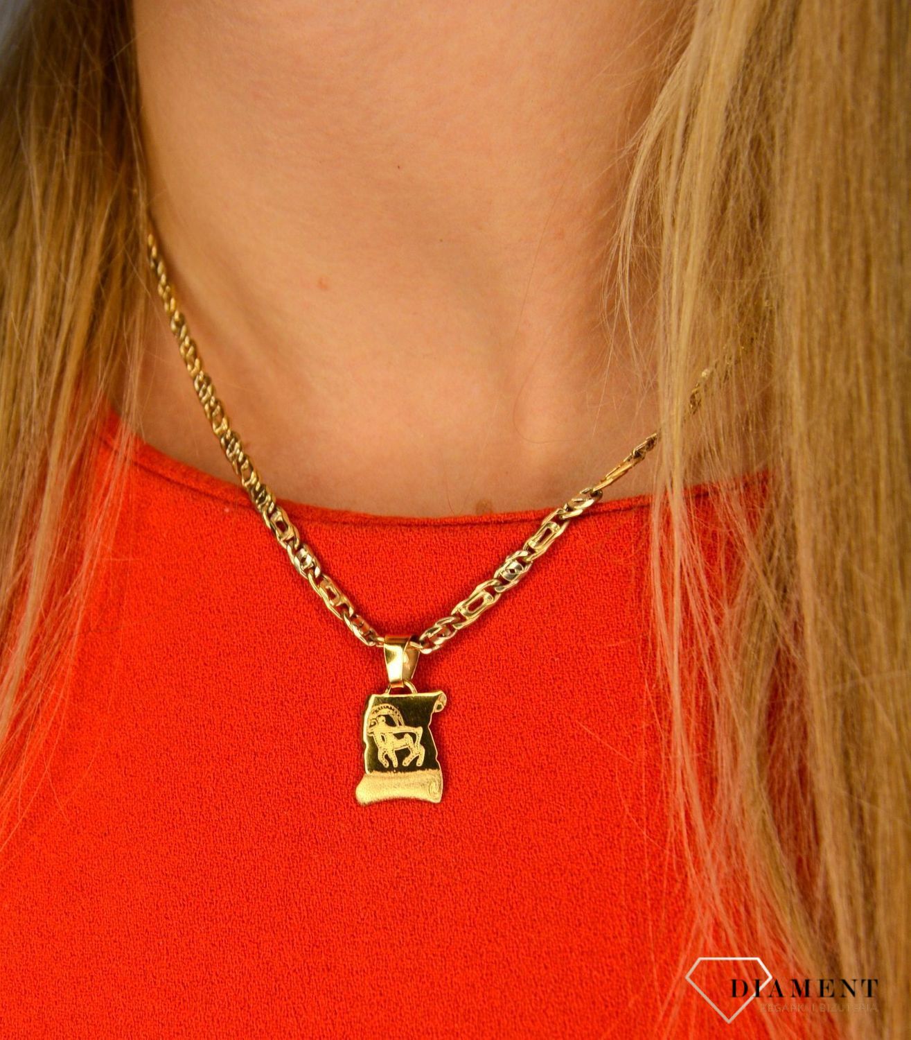 Zawieszka złoty znaki zodiaku koziorożec DIA-ZAW-0814-585.jpg