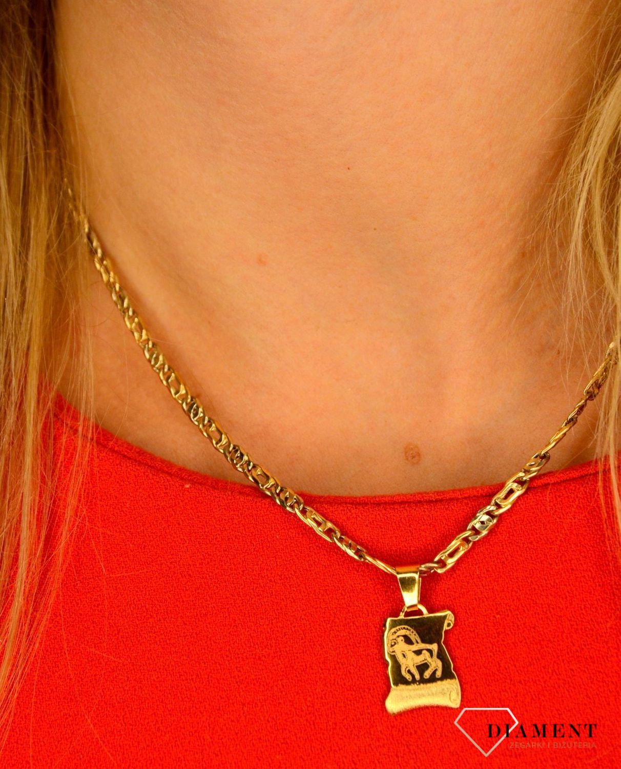 Zawieszka złoty znaki zodiaku koziorożec DIA-ZAW-0814-585.jpg