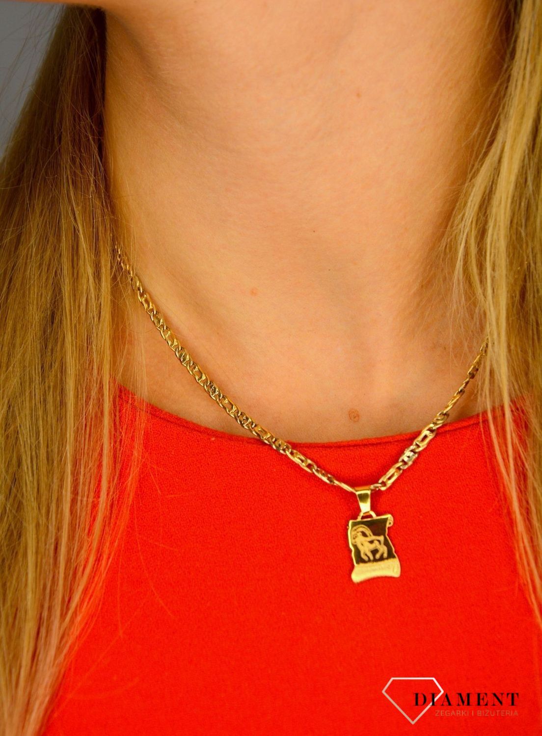 Zawieszka złoty znaki zodiaku koziorożec DIA-ZAW-0814-585.jpg