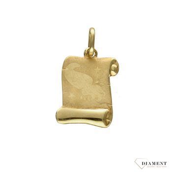 Złota zawieszka znak zodiaku wodnik DIA-ZAW-0816-585.jpg
