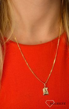 Złota zawieszka 585 znak zodiaku wodnik DIA-ZAW-0817-585 💎 Złota zawieszka z znakiem zodiaku wodnik 💎 (3).JPG