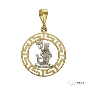 Złota zawieszka 585 znak zodiaku Wodnik DIA-ZAW-0818-585.jpg