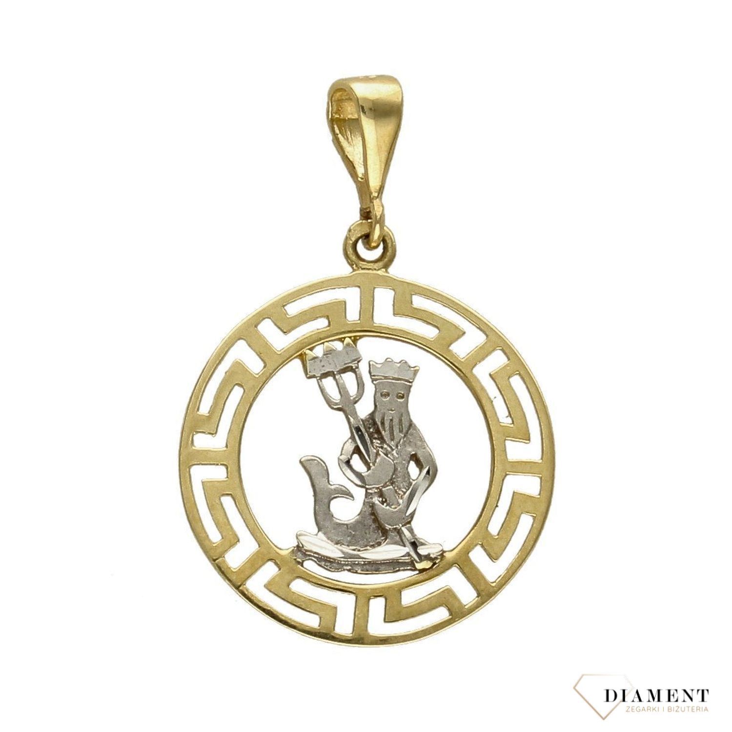 Złota zawieszka 585 znak zodiaku Wodnik DIA-ZAW-0818-585.jpg