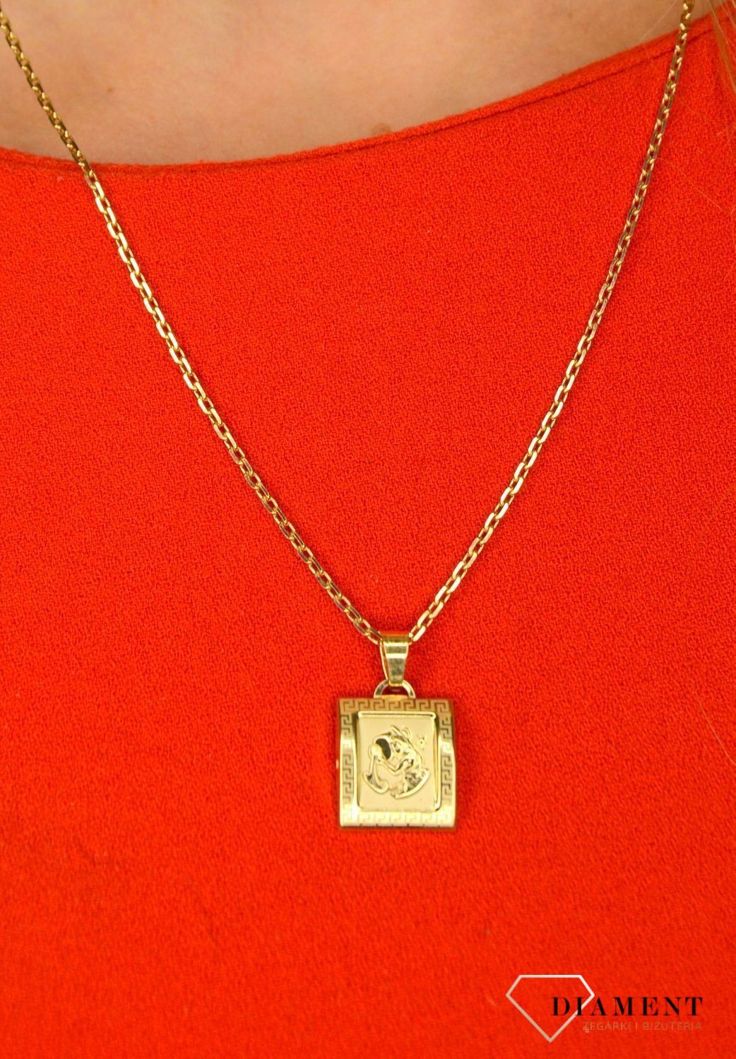 Złota zawieszka 585 Wodnik DIA-ZAW-0820-585.jpg