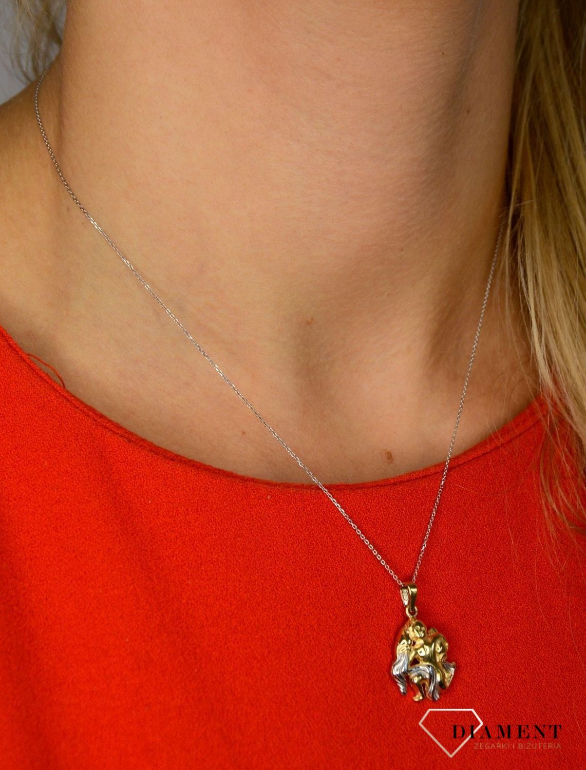 Złota zawieszka 585 znak zodiaku Wodnik DIA-ZAW-0821-585.jpg