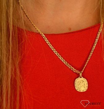 Złota zawieszka 585 ze znakiem ryby DIA-ZAW-0822-585 💎 Złota zawieszka w formie blaszki ze znakiem zodiaku ryby 💎 (2).JPG