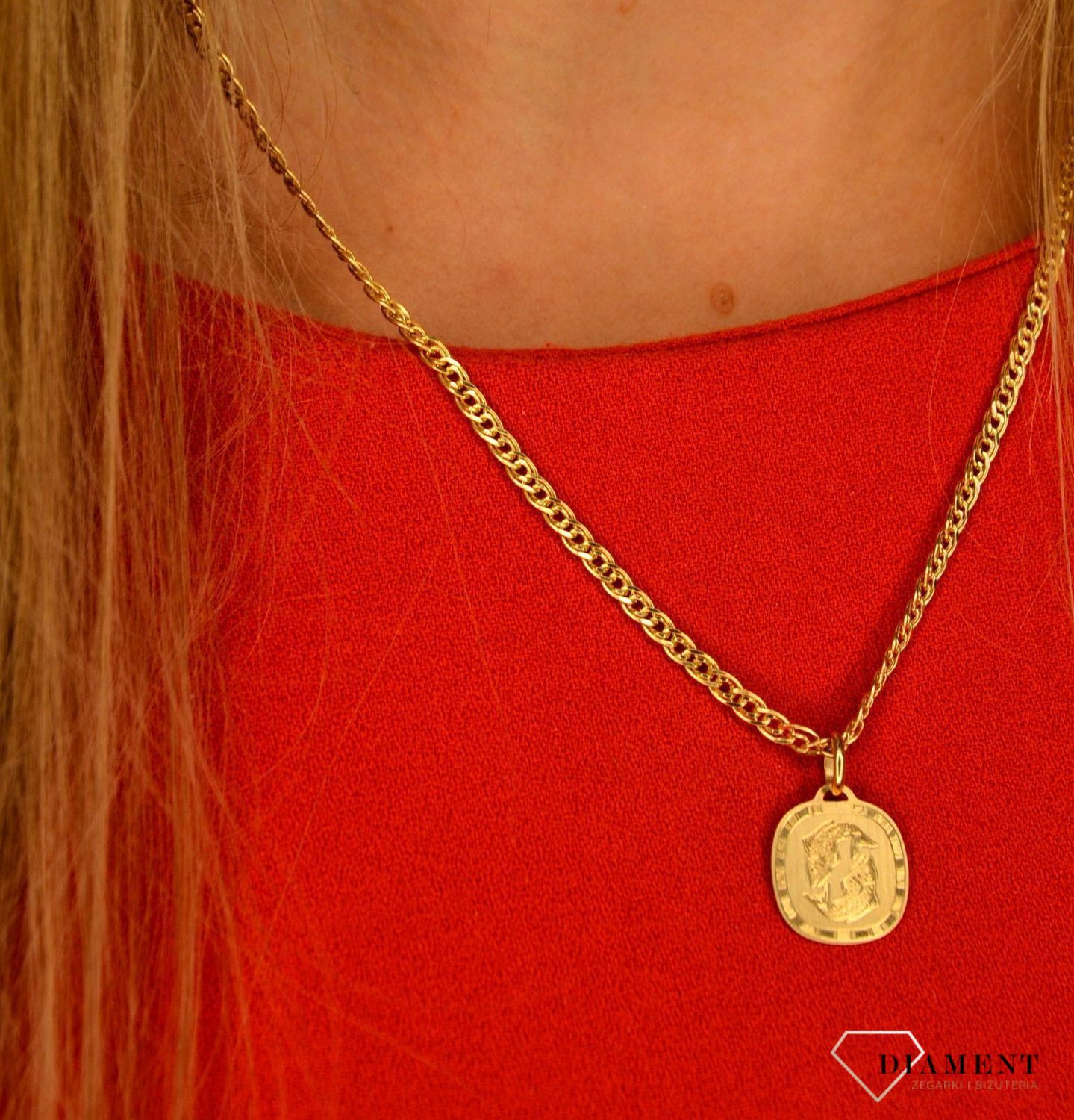 Złota zawieszka 585 ze znakiem ryby DIA-ZAW-0822-585.jpg