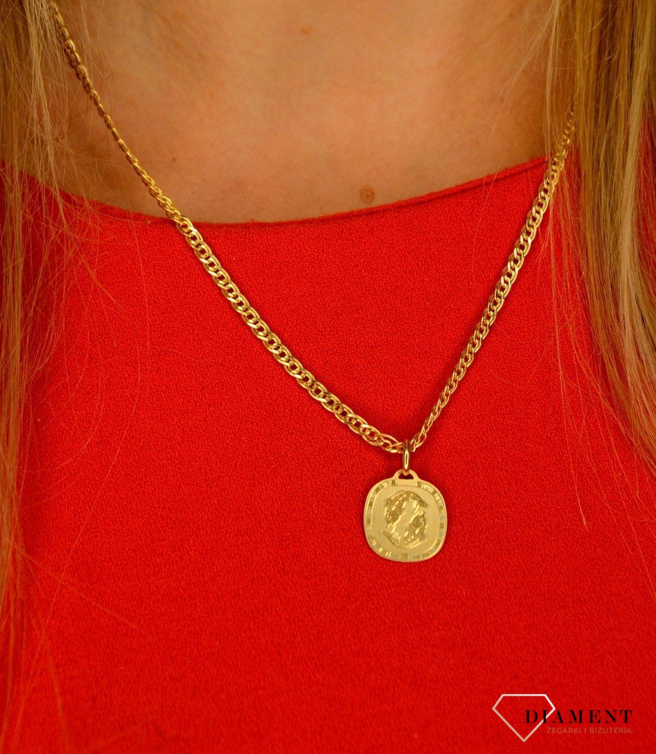 Złota zawieszka 585 ze znakiem ryby DIA-ZAW-0822-585.jpg