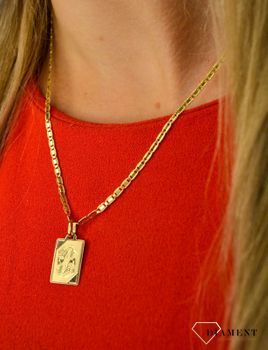Złota zawieszka 585 znak zodiaku Ryby DIA-ZAW-0823-585 💎 Złota zawieszka z motywem znaku zodiaku ryba 💎 (13).JPG