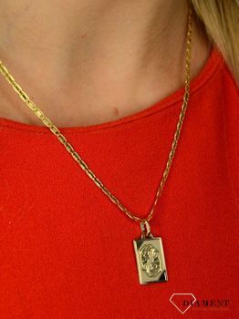 Złota zawieszka 585 znak zodiaku Ryby DIA-ZAW-0823-585 💎 Złota zawieszka z motywem znaku zodiaku ryba 💎 (5).JPG