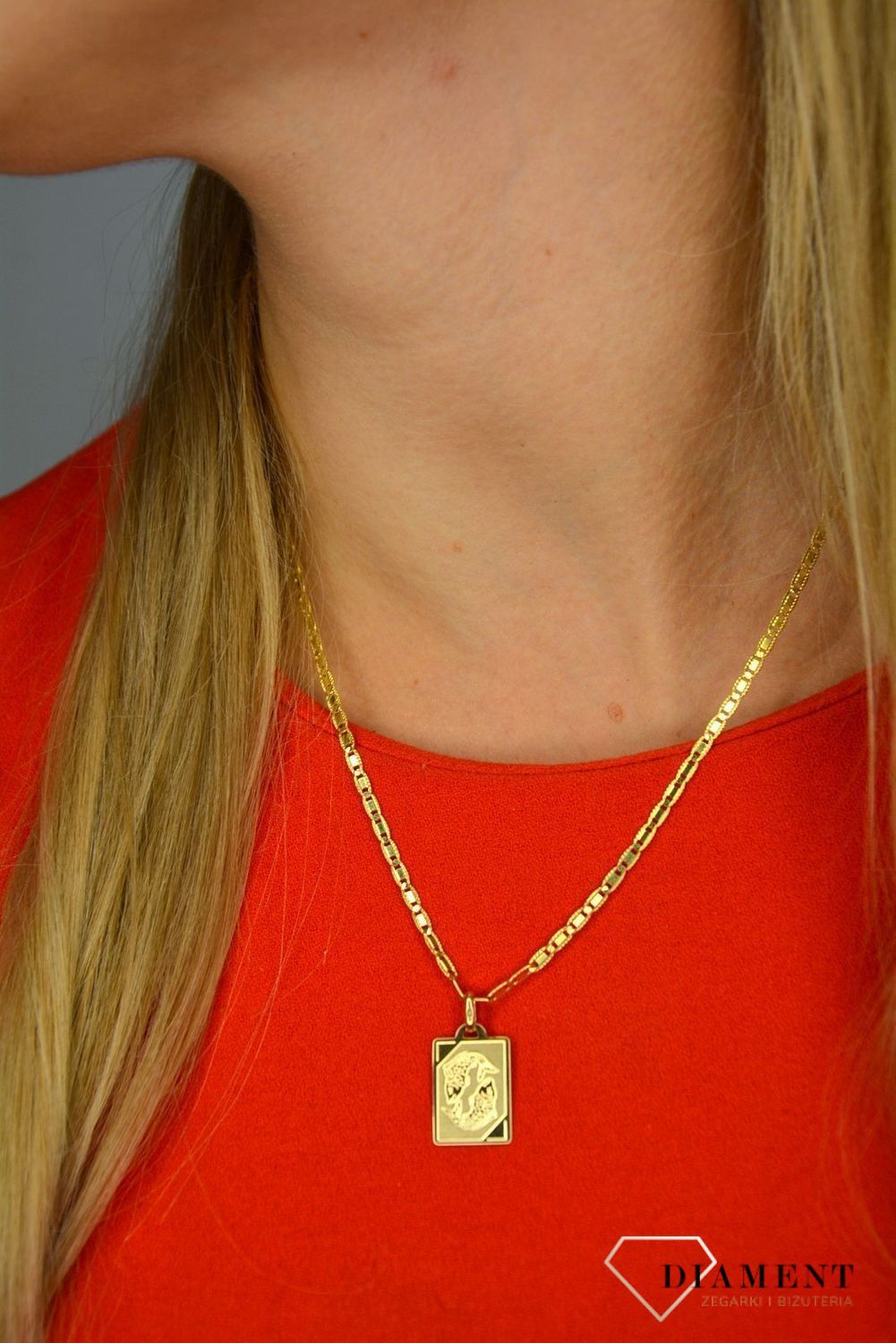 Złota zawieszka 585 znak zodiaku Ryby DIA-ZAW-0823-585.jpg