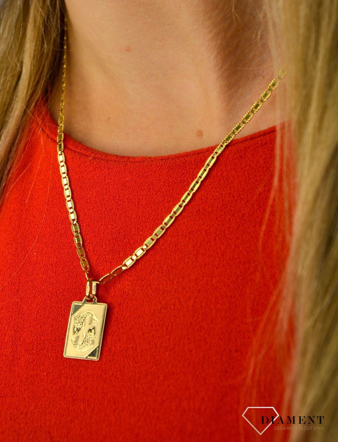Złota zawieszka 585 znak zodiaku Ryby DIA-ZAW-0823-585.jpg