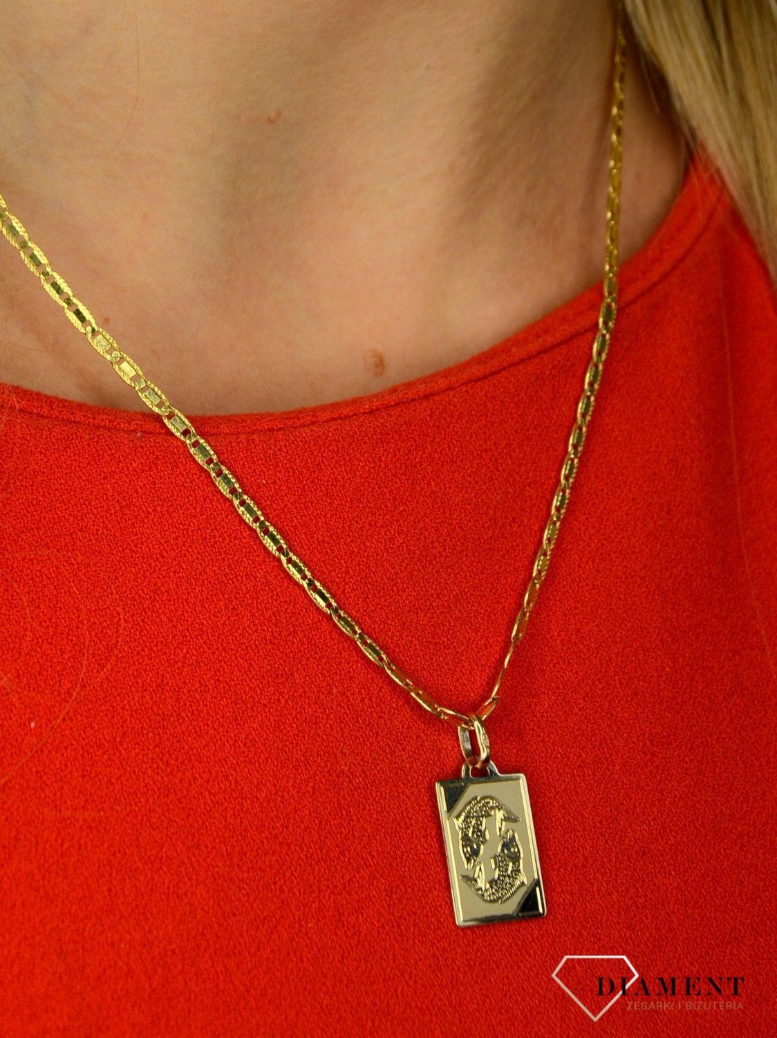 Złota zawieszka 585 znak zodiaku Ryby DIA-ZAW-0823-585.jpg