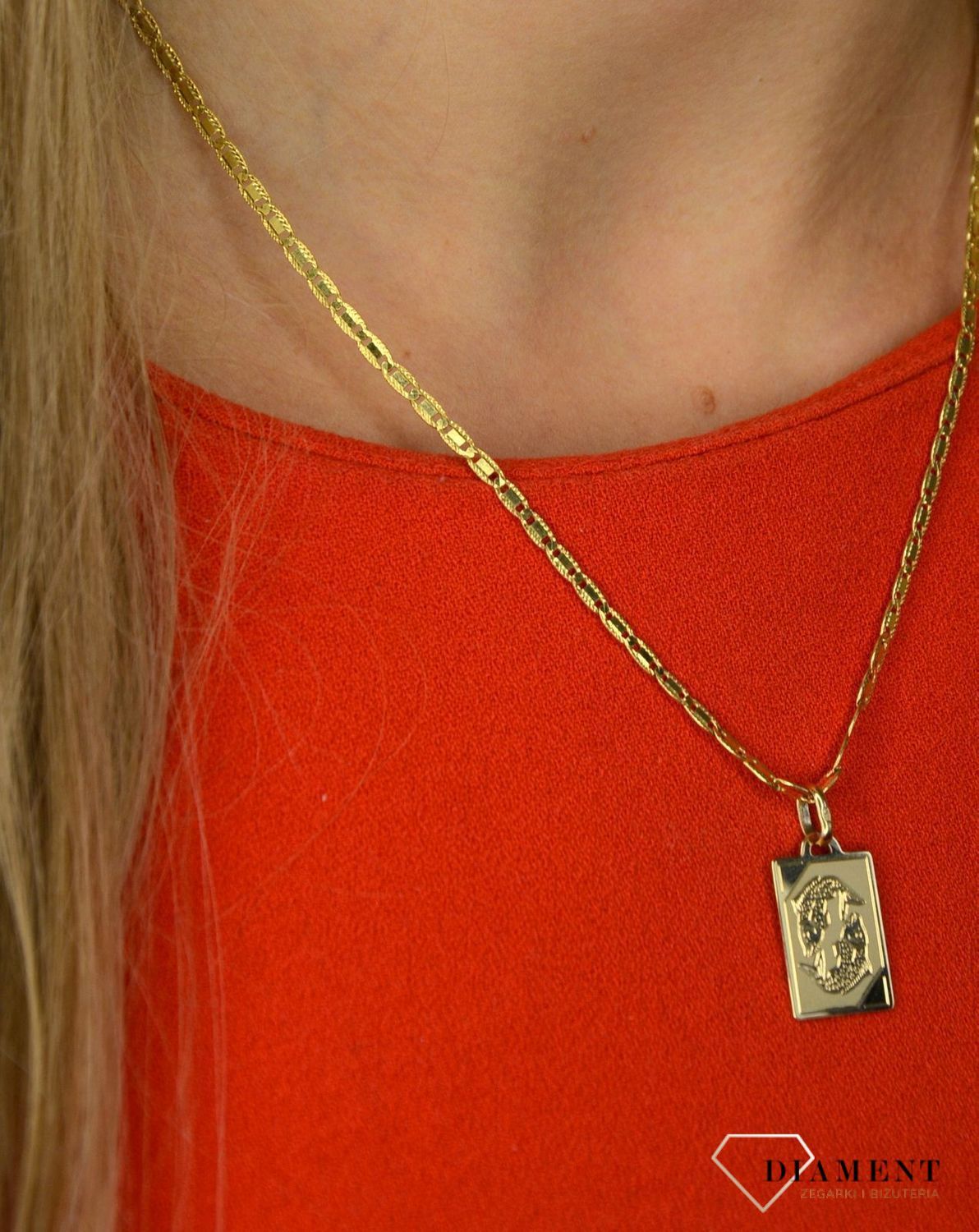 Złota zawieszka 585 znak zodiaku Ryby DIA-ZAW-0823-585.jpg
