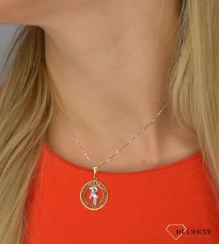 Złota zawieszka 585 znak zodiaku Baran DIA-ZAW-0827-585 💎 Złota zawieszka wykonana z najwyższej jakości złota w kolorze białym oraz żółtym 💎 (7).JPG