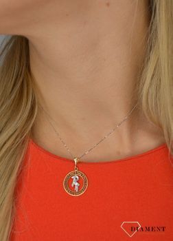 Złota zawieszka 585 znak zodiaku Baran DIA-ZAW-0827-585 💎 Złota zawieszka wykonana z najwyższej jakości złota w kolorze białym oraz żółtym 💎 (8).JPG