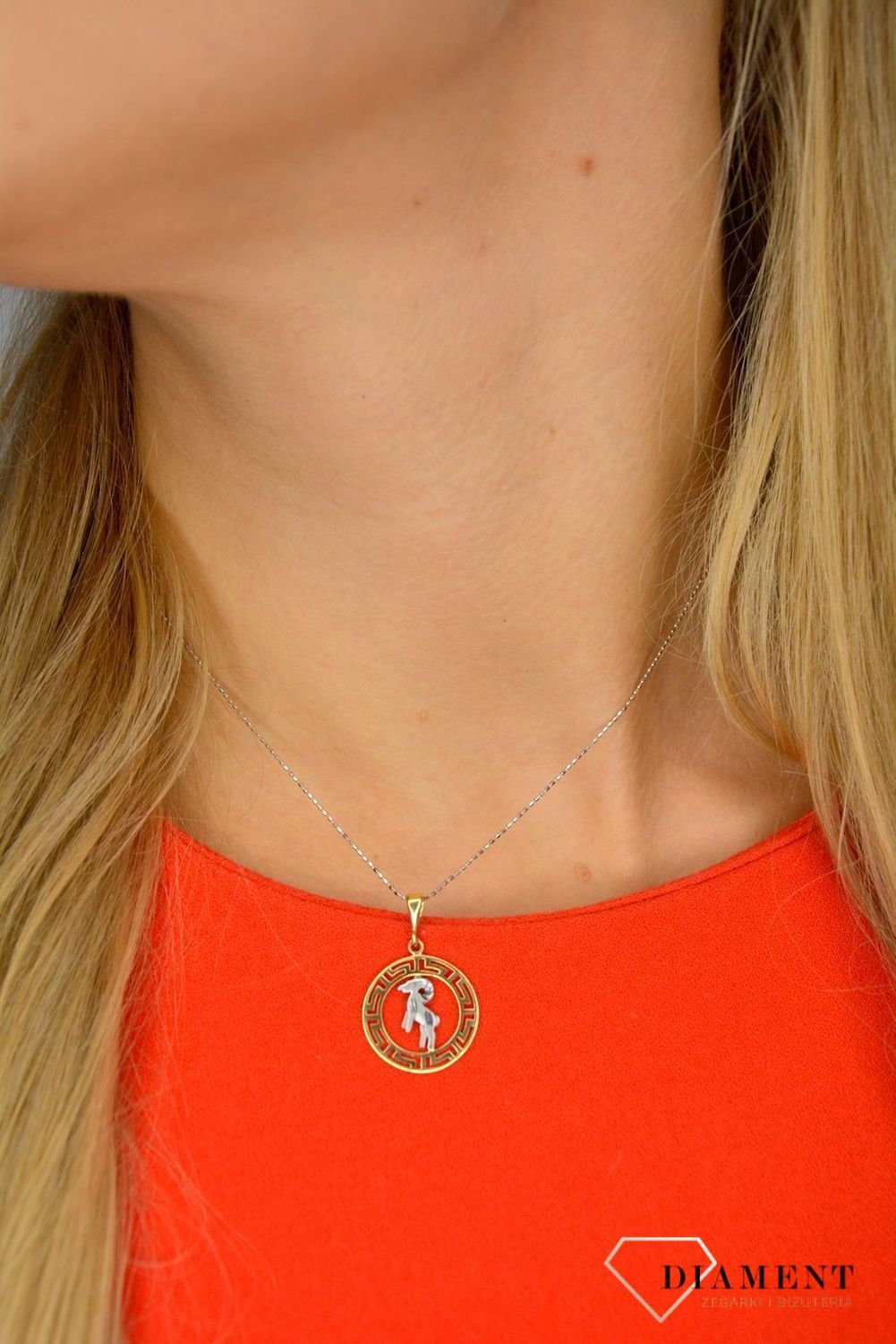 Złota zawieszka 585 znak zodiaku Baran DIA-ZAW-0827-585.jpg