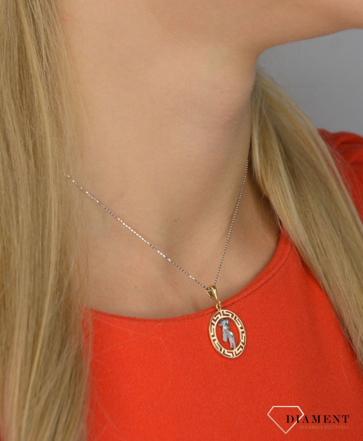 Złota zawieszka 585 znak zodiaku Baran DIA-ZAW-0827-585.jpg