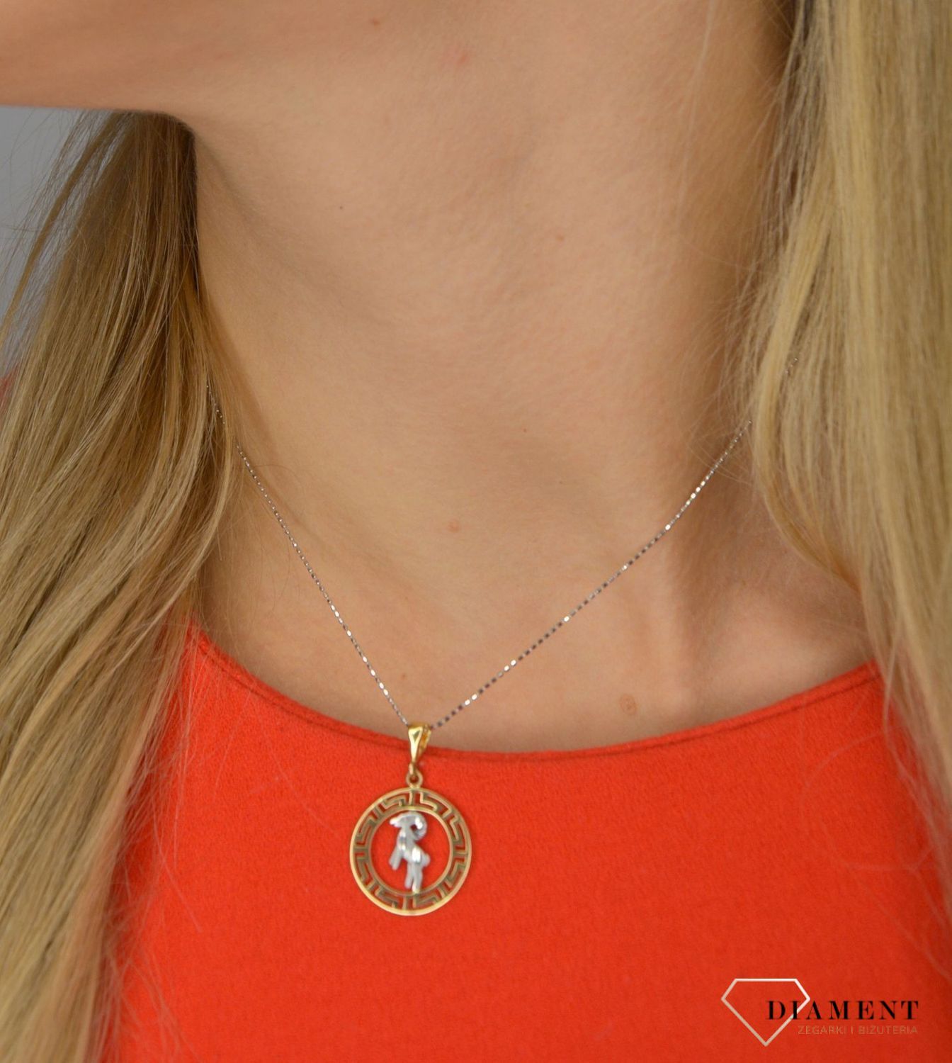 Złota zawieszka 585 znak zodiaku Baran DIA-ZAW-0827-585.jpg