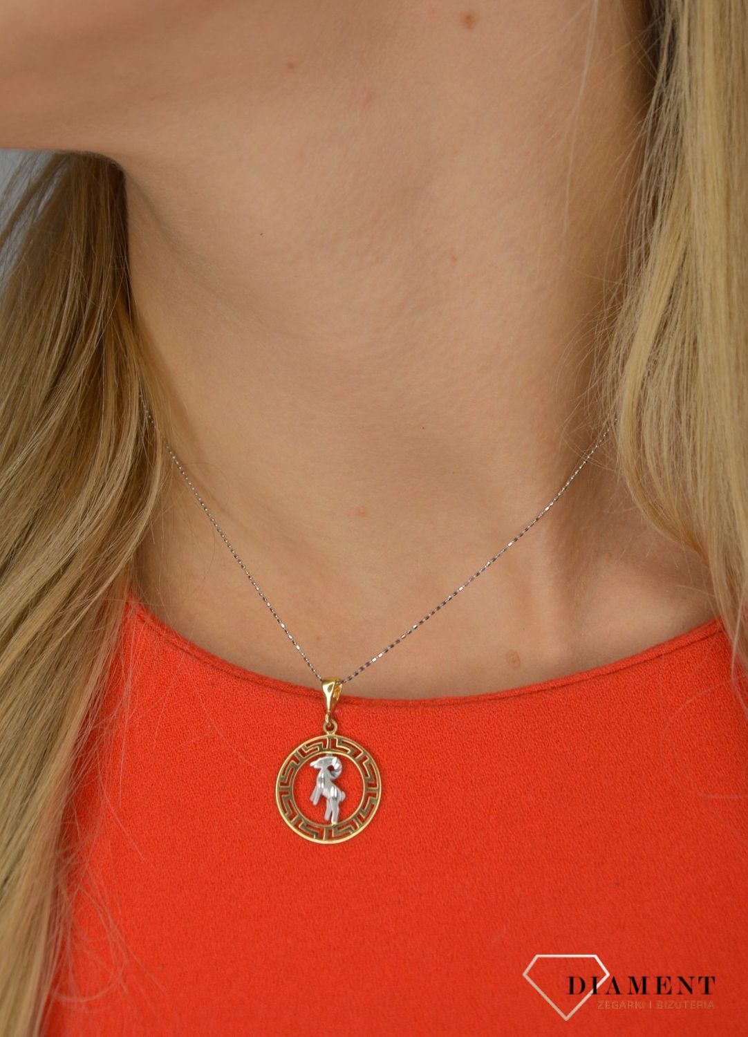 Złota zawieszka 585 znak zodiaku Baran DIA-ZAW-0827-585.jpg