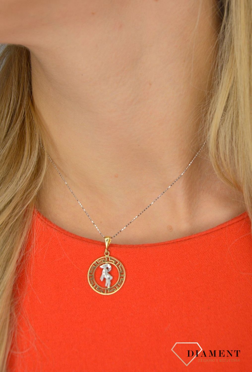 Złota zawieszka 585 znak zodiaku Baran DIA-ZAW-0827-585.jpg