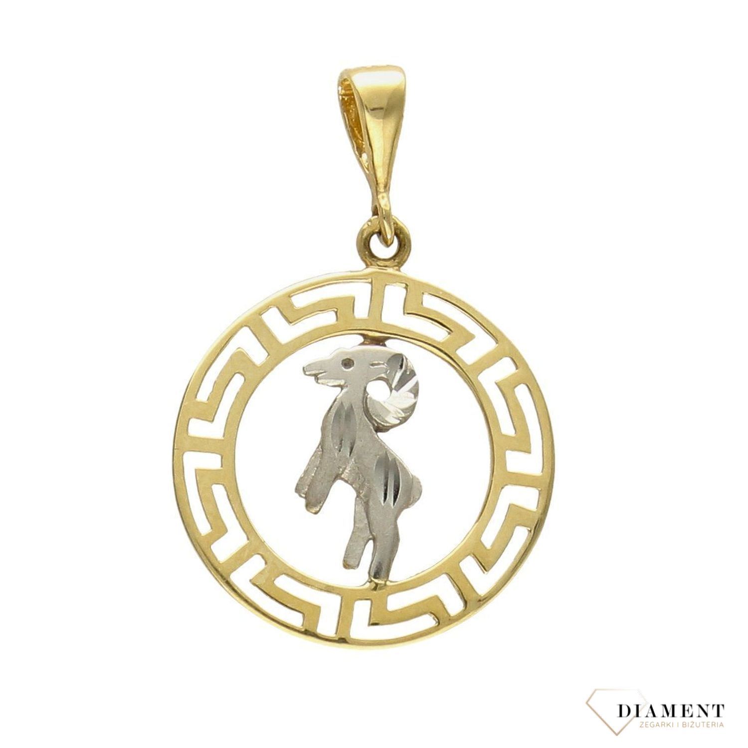 Złota zawieszka 585 znak zodiaku Baran DIA-ZAW-0827-585.jpg