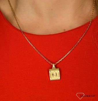 Złota zawieszka 585 znak zodiaku Bliźnięta DIA-ZAW-0828-585 💎 Złota zawieszka z znakiem zodiaku Bliźnięta 💎 (2).JPG